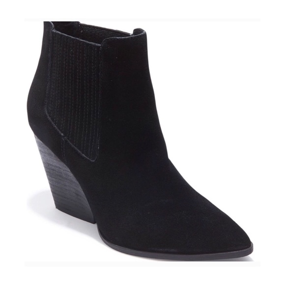 Adam Tucker Suede Leather Wedge Ankle Boots Size 11M New in Box Retail $140 - Picture 1 of 9